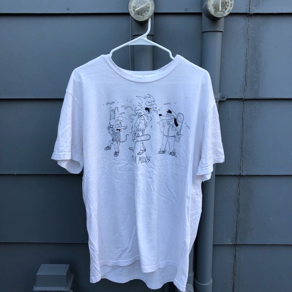 XL TERA MELOS T-SHIRT WHITE BAND RARE MUSIC ART COLLECTION